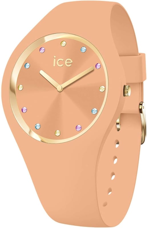 This Ice Watch Ice Cosmos - Apricot Analogue Watch for Women is the perfect timepiece to wear or to gift. It's Orange 37 mm Round case combined with the comfortable Orange Silicone watch band will ensure you enjoy this stunning timepiece without any compromise. Operated by a high quality Quartz movement and water resistant to 10 bars, your watch will keep ticking. This watch with a super soft silicone strap, will add a flash of vibrant style to all your outfits! High quality 19 cm length and 14 mm width Orange Silicone strap with a Buckle Case diameter: 37 mm,case thickness: 8 mm, case colour: Orange and dial colour: Orange