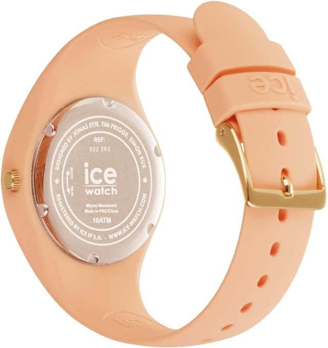 This Ice Watch Ice Cosmos - Apricot Analogue Watch for Women is the perfect timepiece to wear or to gift. It's Orange 37 mm Round case combined with the comfortable Orange Silicone watch band will ensure you enjoy this stunning timepiece without any compromise. Operated by a high quality Quartz movement and water resistant to 10 bars, your watch will keep ticking. This watch with a super soft silicone strap, will add a flash of vibrant style to all your outfits! High quality 19 cm length and 14 mm width Orange Silicone strap with a Buckle Case diameter: 37 mm,case thickness: 8 mm, case colour: Orange and dial colour: Orange