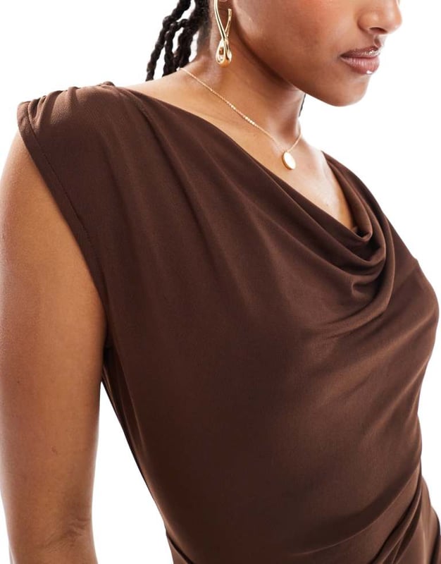 Dresses by JDY Double-tap worthy Cowl neck Ruched design Side split Bodycon fitSold By: Asos