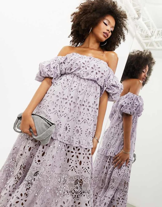 Dresses by ASOS EDITION A round of applause for the dress Off-shoulder style Puff sleeves Regular fitSold By: Asos