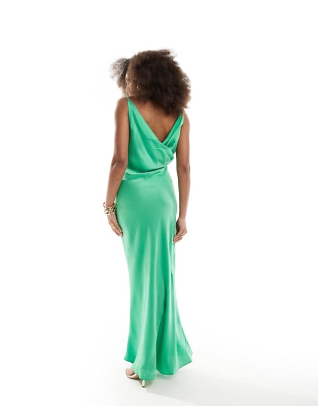 slim fit dress slacks Essence of Style Teal Green Maxi Dress – designarche main image 0