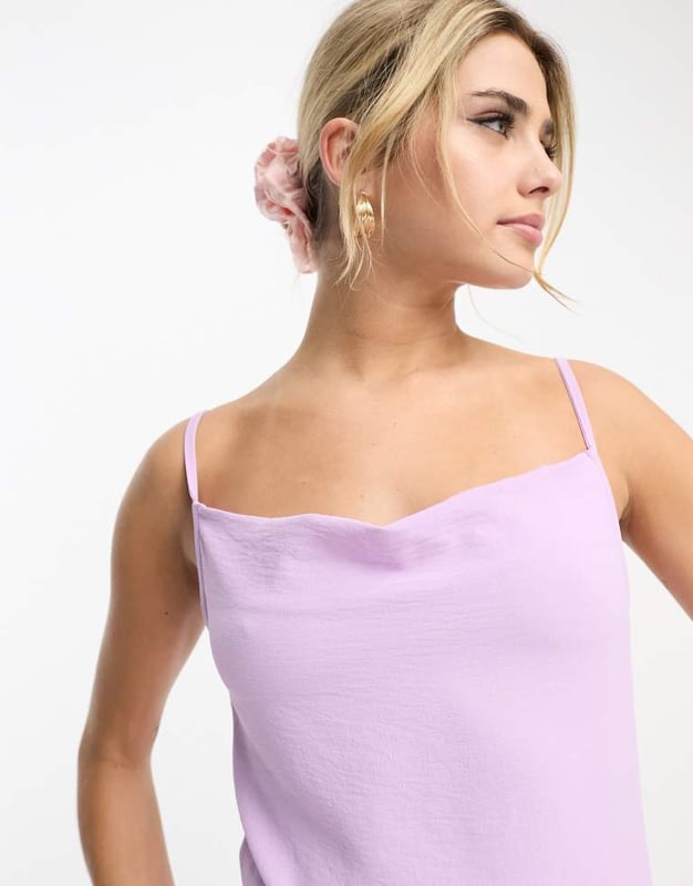 Dresses by Only Do get caught wearing it twice Cowl neck Cross-back straps Low back Slim fitSold By: Asos