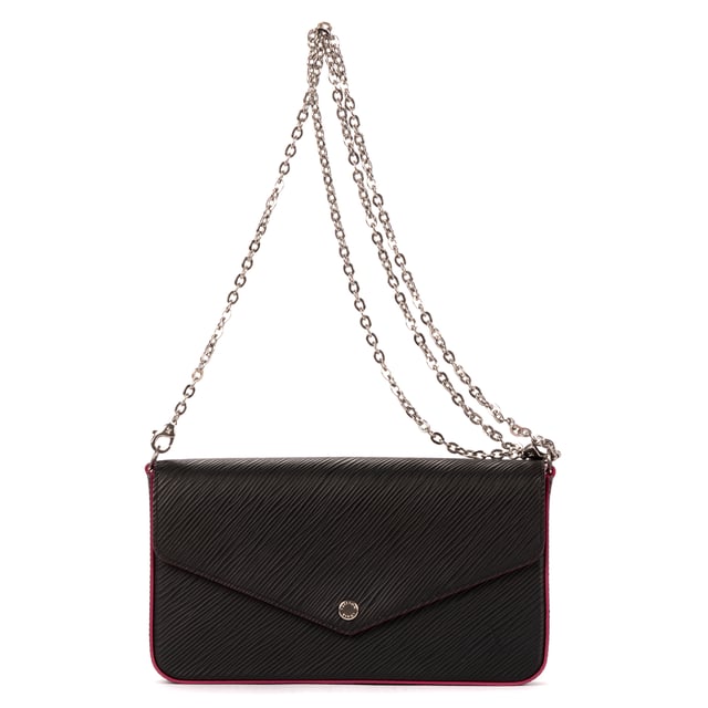 Louis Vuitton Bags Felicie Pochette  Shoulder Bag in Black Epi and Silver hardware. The product is Like New (N).
  Dimensions: 21x0x0 cm 
  Accessories Included: Pink Card Pouch; Black Zip Pouch; Dustbag
  
  BrandCo Paris finds rare and top condition items at great deals, they are worth your patience!
  Shop with confidence - All BrandCo Paris items are carefully selected and authenticated by our team of experts.
  All the items come with an authenticity certificate and packaging delivered by BrandCo Paris.
  Item Condition Grading Table
    N  (Like New)
    AA (Perfect Condition)
    A  (Excellent Condition)
    AB (Very Good Condition)
    B  (Good/Fair)