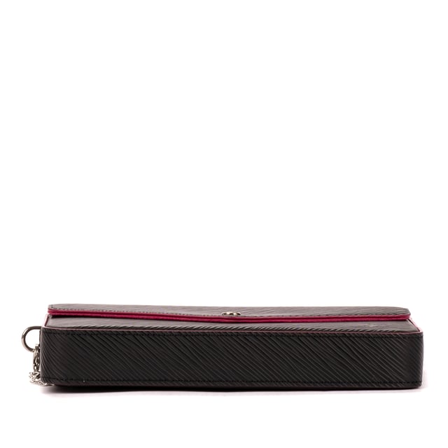 Louis Vuitton Bags Felicie Pochette  Shoulder Bag in Black Epi and Silver hardware. The product is Like New (N).
  Dimensions: 21x0x0 cm 
  Accessories Included: Pink Card Pouch; Black Zip Pouch; Dustbag
  
  BrandCo Paris finds rare and top condition items at great deals, they are worth your patience!
  Shop with confidence - All BrandCo Paris items are carefully selected and authenticated by our team of experts.
  All the items come with an authenticity certificate and packaging delivered by BrandCo Paris.
  Item Condition Grading Table
    N  (Like New)
    AA (Perfect Condition)
    A  (Excellent Condition)
    AB (Very Good Condition)
    B  (Good/Fair)