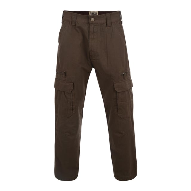 Men's Kam Cargo Pants are a reliable choice for everyday, outdoor, or professional use due to their construction, comfort, and utility. The Kam Pants offer good space for storing tools, accessories, and necessities while on the go, with multiple roomy pockets, including flap- and zip-secured cargo pockets. These cargo pants can be dimensionally sized anywhere from 40 to 60 inches along the waist, therefore an agreeable pick for men who like comfort combined with practicality as far as their daily wear is concerned. Kam offers good clothing for men that exude toughness in the UK – whether you are travelling, working on-site, or simply need something really cool for casual wear.
