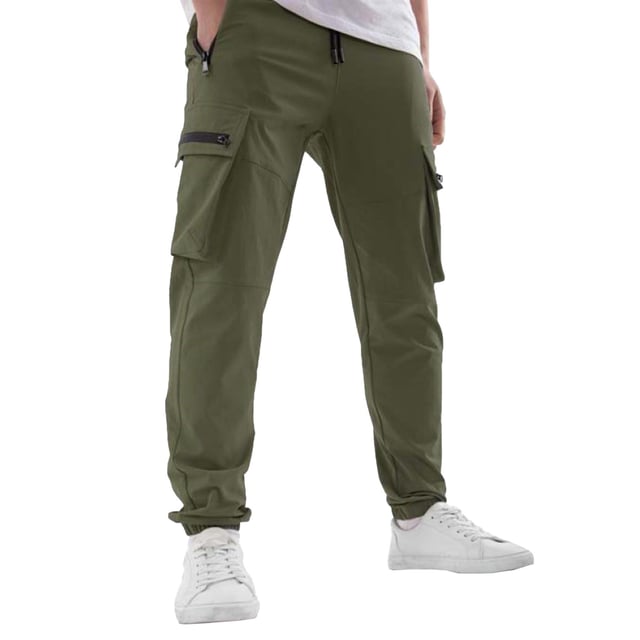 Featuring the Soul Star Men's Regular Fit Cargo Trousers, an ideal combination of design, comfort, and usefulness. These combat trousers, made from tough materials, are built to resist the demands of everyday wear and adventures in the outdoors. With a regular fit, they create a comfortable and relaxed form that is ideal for all body types.

The various pockets provide plenty of storage for your belongings, making these trousers suitable for business, informal outings, and outdoor sports. Whether you're trekking, working, or having a casual day out, the Soul Star Cargo Trousers keep you trendy and ready for anything.