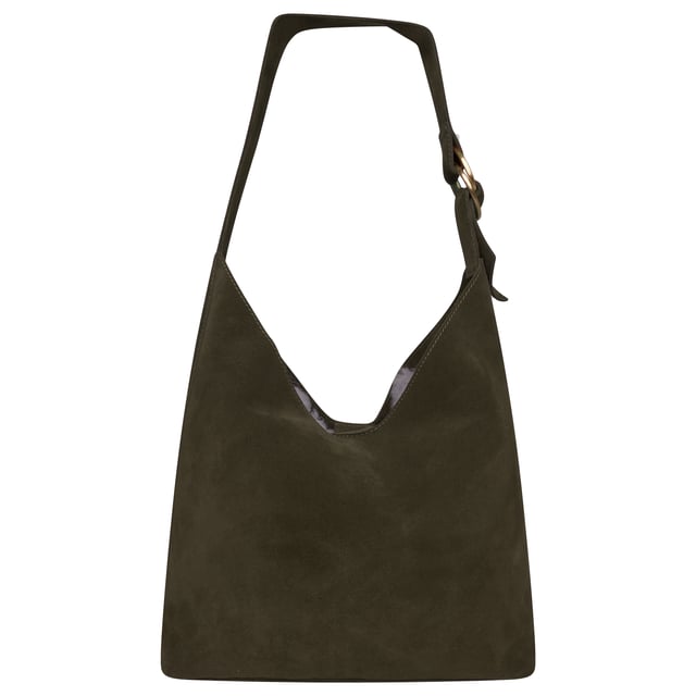 Add effortless elegance to your everyday wardrobe with this beautifully understated suede shoulder bag from Barneys Originals. Crafted from 100% real cow suede, this slouchy silhouette is soft to the touch and perfect for summer styling. 

Designed with practicality in mind, this bag features an adjustable shoulder strap and a roomy interior for all your essentials. The worn-effect gold hardware adds a timeless touch that only gets better with age.

Key Features:

Made from 100% real cow suede

Soft, unstructured shape for a relaxed feel

Adjustable shoulder strap with gold-tone hardware

Magnetic fastening for easy access

Spacious enough for your everyday must-haves

Dimensions:
Height: 10" (25.4 cm)
Width: 15" (38.1 cm)
Handle Drop: 13" (33 cm)
