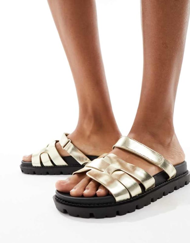Shoes by SIMMI Shoes Style with sunshine Slip-on style Adhesive strap Open toe Flatform soleSold By: Asos