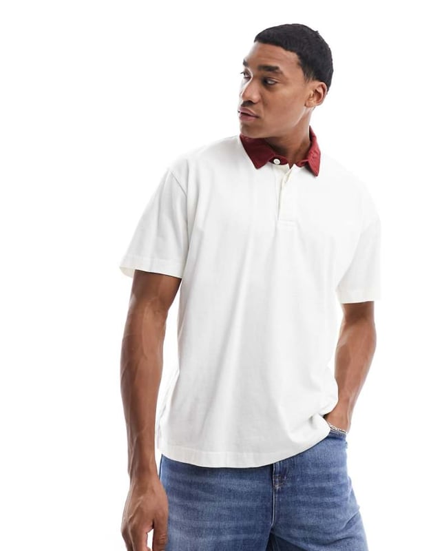Polo Shirts by Abercrombie & Fitch Your new go-to Polo collar Partial button placket Short sleeves Oversized fitSold By: Asos