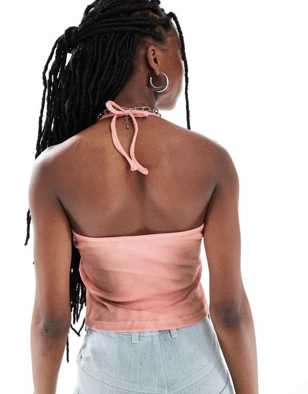 Tops by Collusion Adding to bag in 3, 2, 1? Washed finish Halterneck style Slim fitSold By: Asos