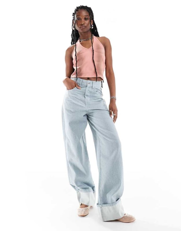 Tops by Collusion Adding to bag in 3, 2, 1? Washed finish Halterneck style Slim fitSold By: Asos