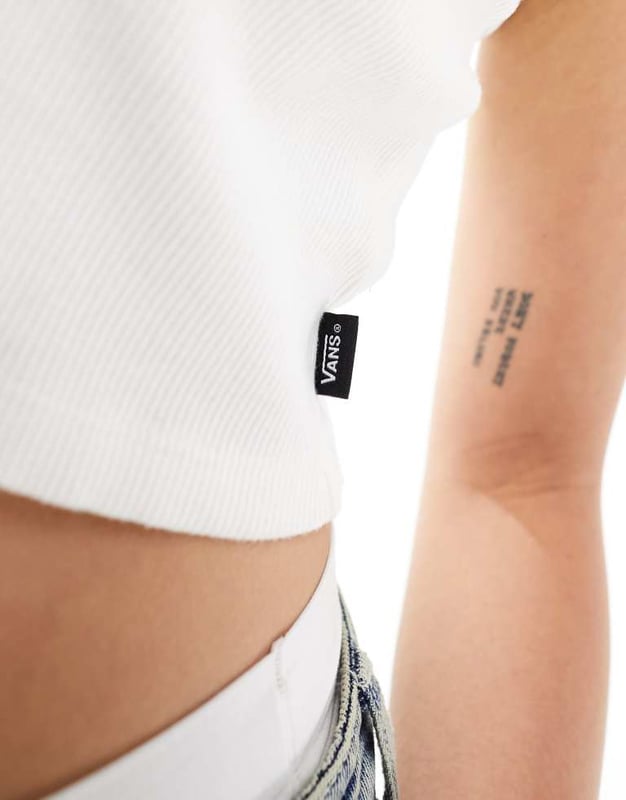 Tops by Vans Next stop: checkout Plain design Scoop neck Cropped length Racer back Slim fitSold By: Asos