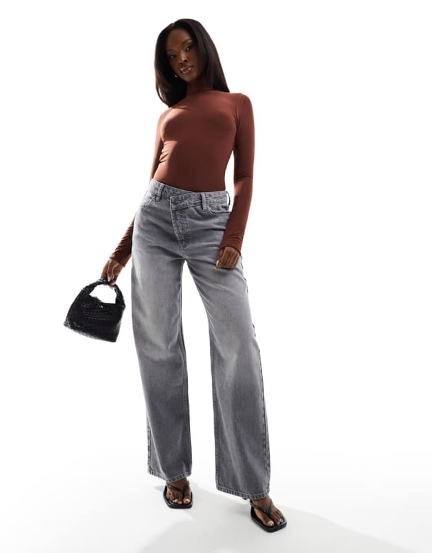 Tops by ASOS DESIGN A silhouette serve High neck Long sleeves Open back Thong cut Bodycon fitSold By: Asos