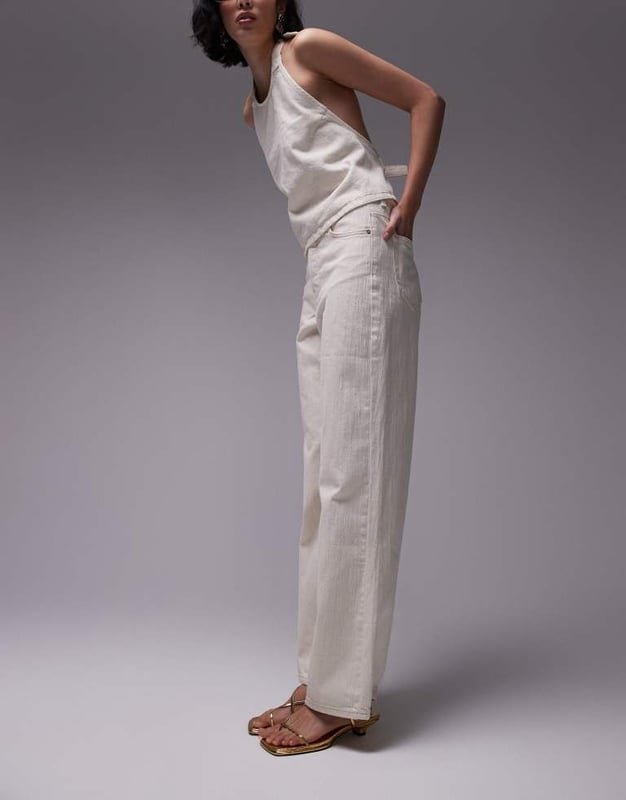 Jeans by Topshop This is Topshop Straight fit Belt loops Five pocketsSold By: Asos