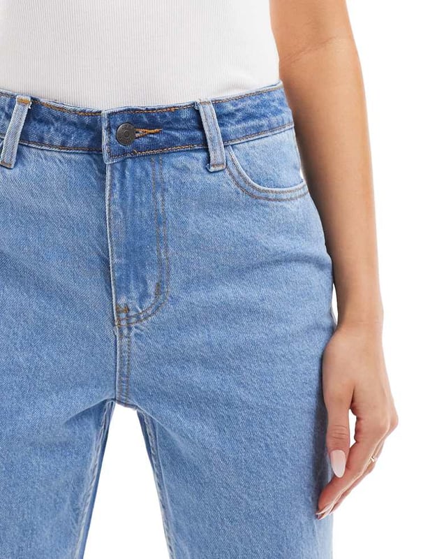 Jeans by Y.A.S Join the jean scene Straight fit High rise Belt loops Five pockets Branded patch to reverse Split hemSold By: Asos