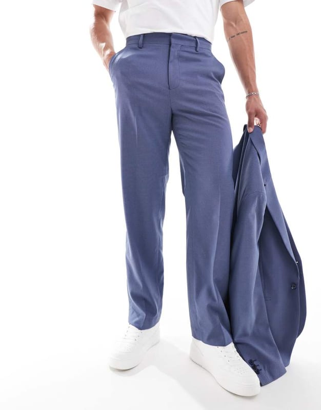 Trousers & Chinos by ASOS DESIGN Pin-dot design Regular rise Belt loops Functional pockets Straight fitSold By: Asos