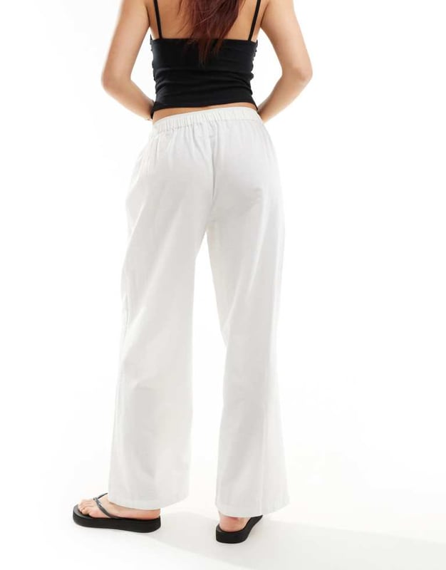 Trousers & Leggings by Collusion  High rise Elasticated waistband Button fly Straight fitSold By: Asos