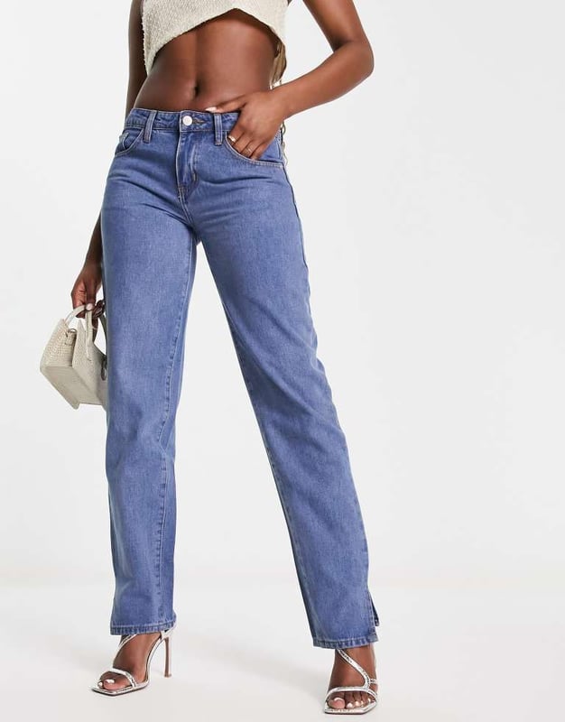 Jeans by Missyempire The denim of your dreams Regular fit Low rise Belt loops Five pockets Split hemSold By: Asos