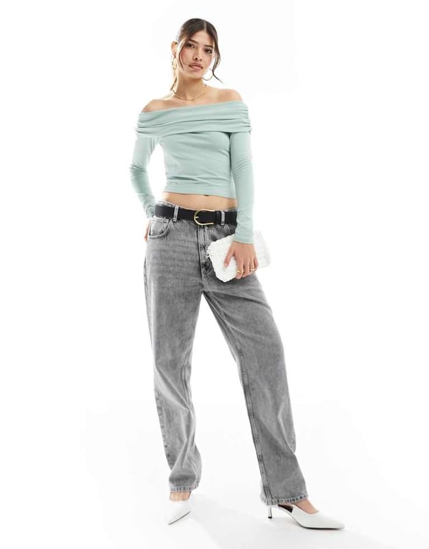 Tops by ONLY Can't top this Bardot neck Long sleeves Ruched detail Slim fitSold By: Asos