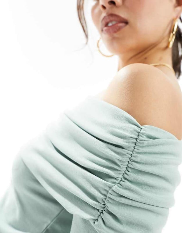 Tops by ONLY Can't top this Bardot neck Long sleeves Ruched detail Slim fitSold By: Asos