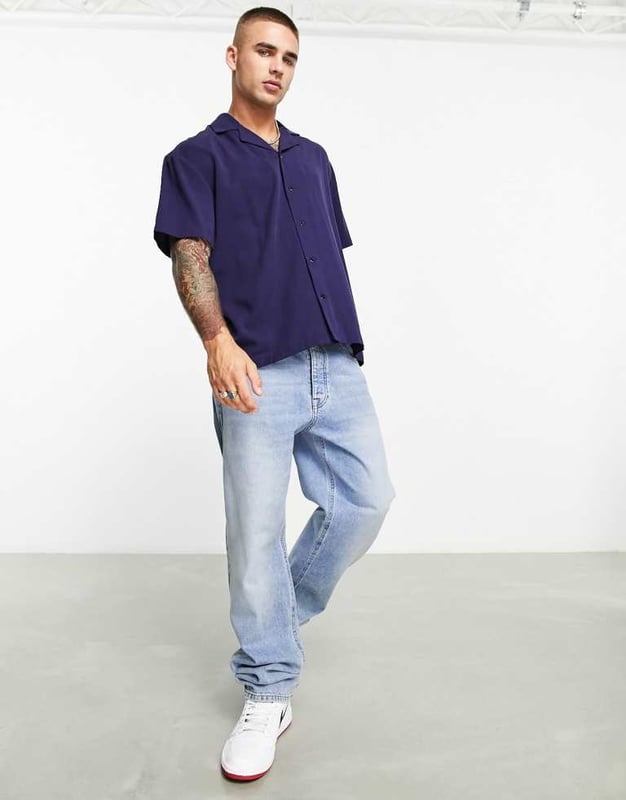 Shirts by Dr Denim Basket-worthy find Revere collar Button placket Drop shoulders Relaxed fitSold By: Asos
