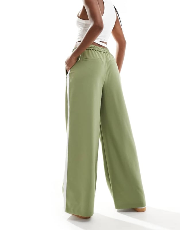 Trousers & Leggings by ONLY For days when denim won't do High rise Contrast panel detail Side pockets Wide legSold By: Asos