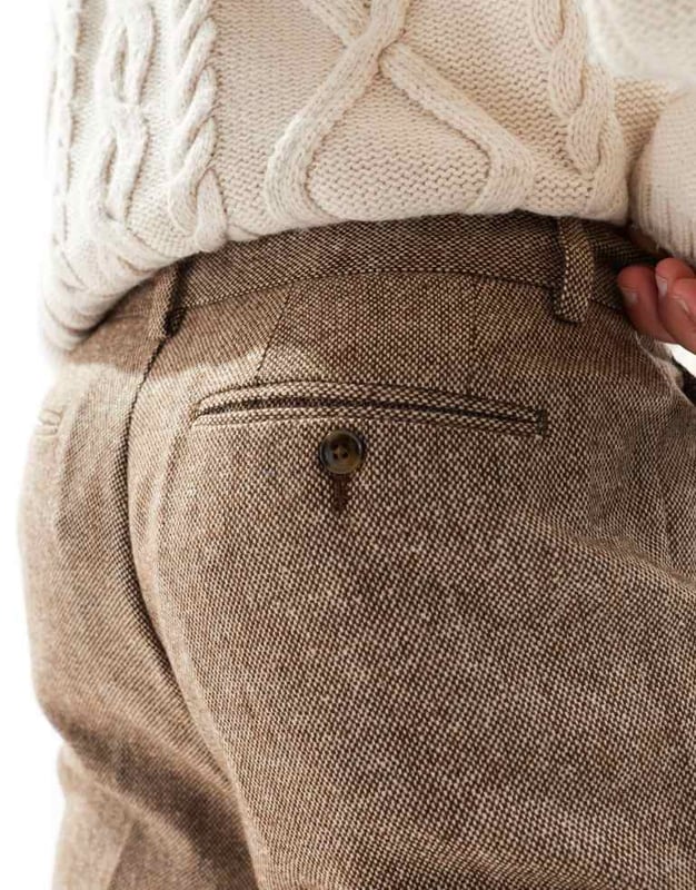 Trousers & Chinos by ASOS DESIGN Do the smart thing Regular rise Belt loops Functional pockets Regular, tapered fitSold By: Asos