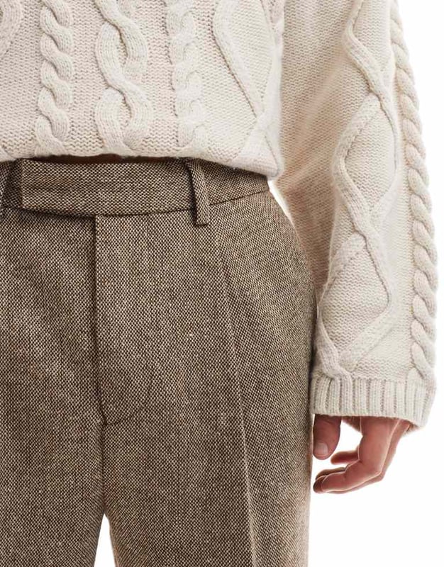 Trousers & Chinos by ASOS DESIGN Do the smart thing Regular rise Belt loops Functional pockets Regular, tapered fitSold By: Asos