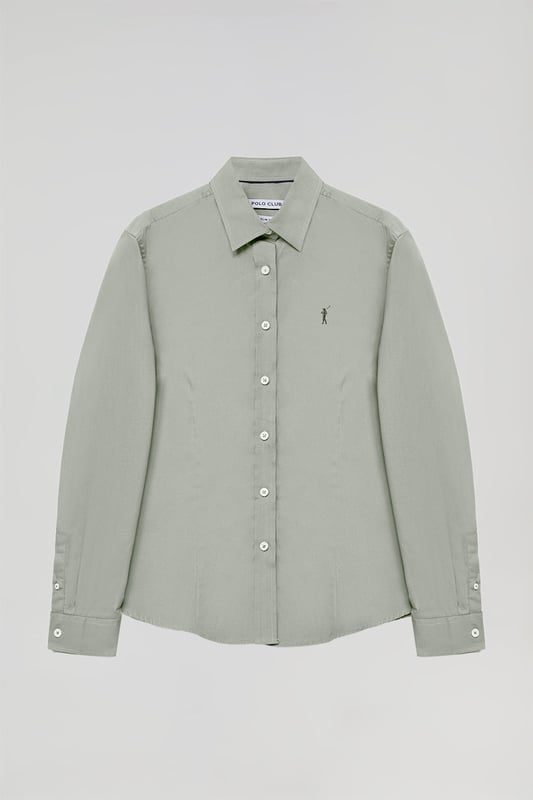Vielseitiges langärmliges Popeline-Hemd aus Baumwolle. Mit Details an Krageninnenseite und Manschetten. Die definierte Slim Fit-Passform, die Knopfmanschetten und der dezente französische Kragen sind ideal für einen tadellosen Look. Rigby Go Logo-Stickerei auf der Brust. Kleine Etiketten „Poplin Collection“ am Saum des Hemds.