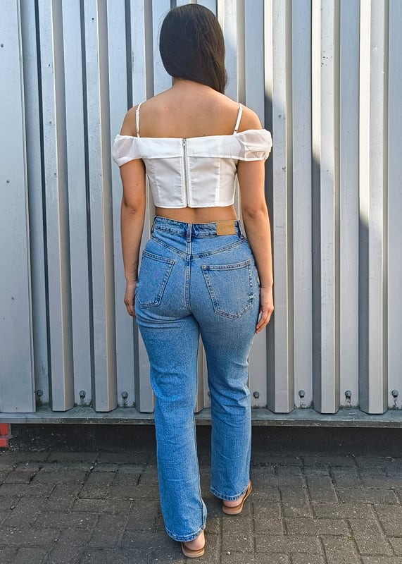 Elevate your casual style with our White Bow Detail Off Shoulder Top. This eye-catching piece features a flattering off-shoulder design with charming bow accents that add a touch of feminine flair. Perfect for summer days or evening outings, this versatile top pairs effortlessly with jeans, shorts, or skirts for a comfortable yet bold look that turns heads.