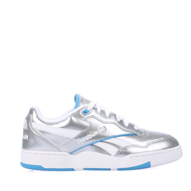 Womens Reebok BB 4000 II Trainers in silver.- Leather upper.- Lace up fastening.- Reebok branding.- Breathable technology.- Textile lining.- Rubber sole.- Ref: 100213086