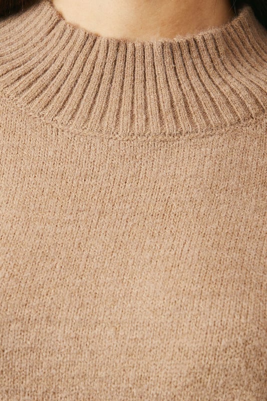 Cosy high neck design for extra warmth
        Relaxed fit with dropped shoulders for effortless style
        Ribbed cuffs and hem for a snug finish
        Versatile knitted texture suitable for various occasions
        Cropped length perfect for high-waisted bottoms
    
    This Principles high neck jumper is a must-have addition to your autumn-winter wardrobe. The relaxed silhouette and dropped shoulders create a laid-back yet chic look, ideal for casual outings or cosy nights in. Style it with wide-leg trousers and ankle boots for a trendy daytime ensemble, or pair it with your favourite jeans and trainers for a quick coffee run. The cropped length makes it a perfect match for high-waisted bottoms, allowing you to experiment with proportions. For a touch of glamour, accessorise with statement earrings and a sleek clutch. This versatile jumper is your go-to piece for family gatherings, weekend brunches, or casual meetups with friends, offering both comfort and style in one effortless package.