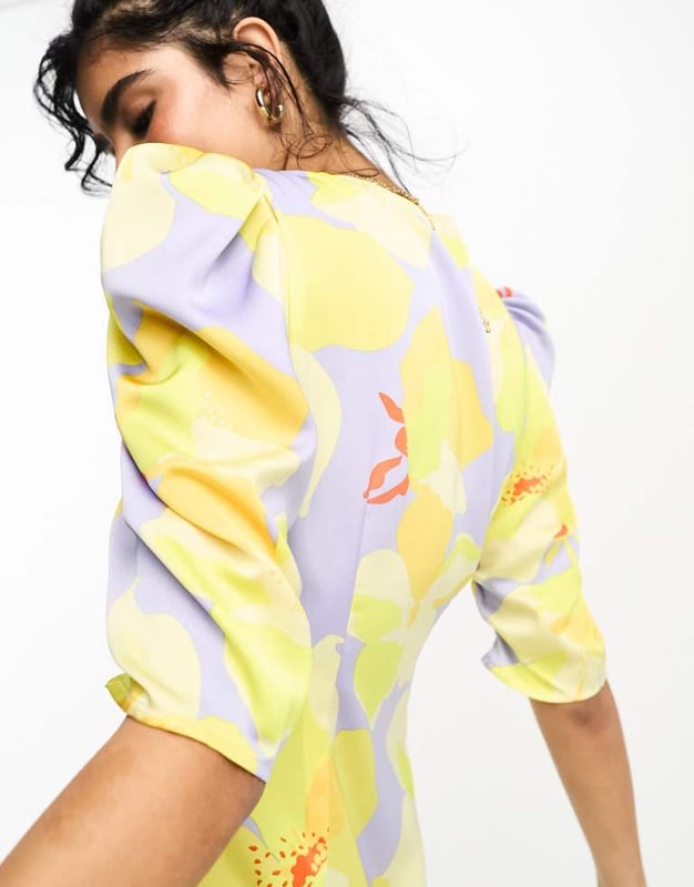 Dresses by Vila Best dressed: secured V-neck Ruched front Puff sleeves Regular fitSold By: Asos