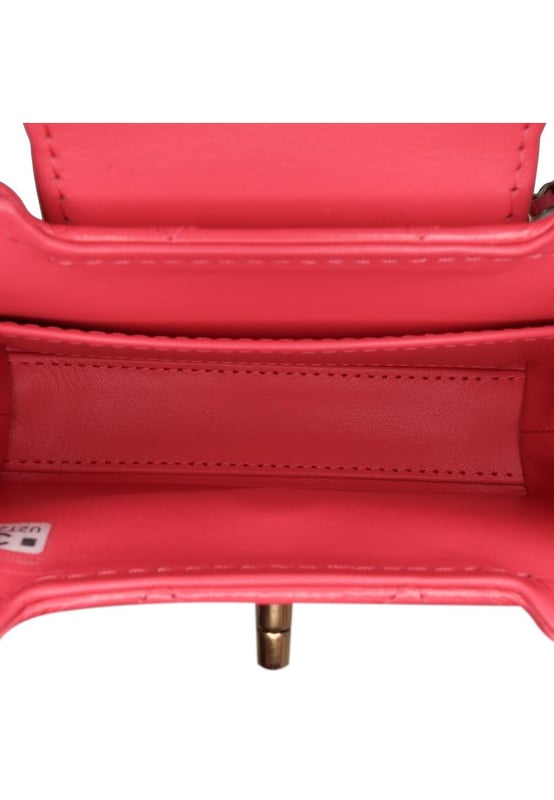 This satchel features an aged calfskin leather body flat leather handles a leather woven chain link shoulder strap a top flap with turn lock closure and an interior slip pocket.Brand: ChanelCondition: Pre-lovedType: SatchelRating: ABMain Material: LeatherDimensions (LxWxD): 8x11.5x3Strap Drop: 58Handle Drop: 5Comments: Lock Scratched. Exterior Front Scratched. Exterior Handle Scratched. Exterior Side Creased. Exterior Top Creased.