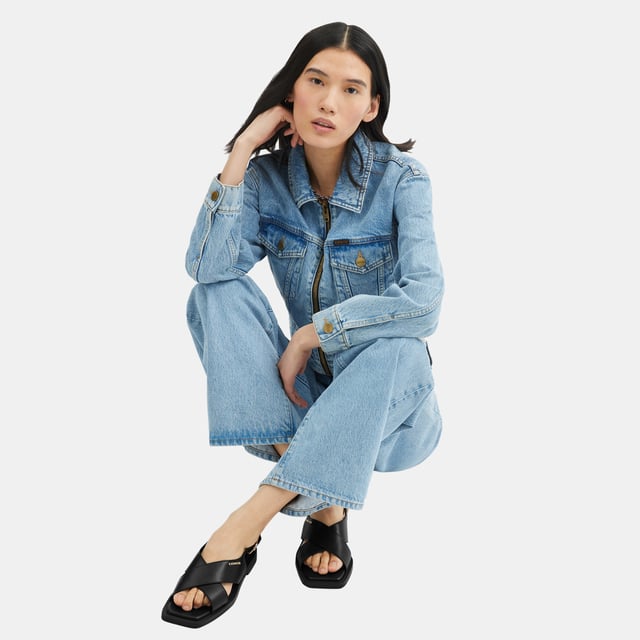 Coach Link Criss Cross Leather Sandal