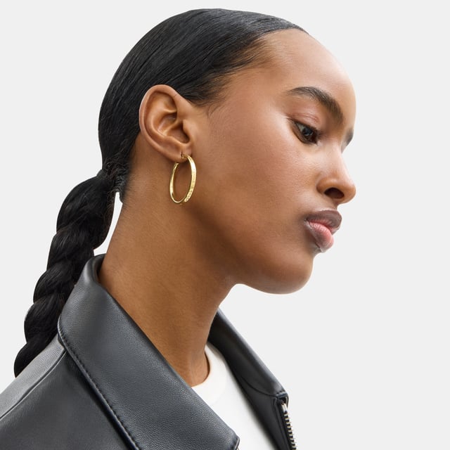 Coach Medium Hoop Earrings,  Length: 3.50 cm,  Height: 1.00 cm