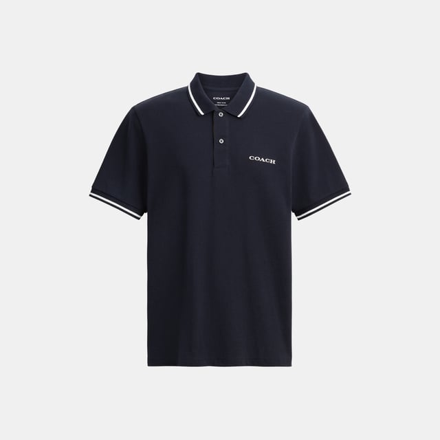 Signature Trim Polo, Model is 6'2" (188cm), chest 37" (94cm), waist 28" (71cm), hips 28" (71cm) and wears a size M,  Length: 72.00 cm