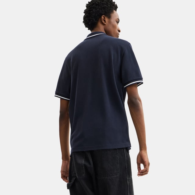 Signature Trim Polo, Model is 6'2" (188cm), chest 37" (94cm), waist 28" (71cm), hips 28" (71cm) and wears a size M,  Length: 72.00 cm