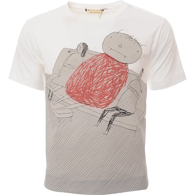 Marni Womens Short Sleeve T-Shirts In White