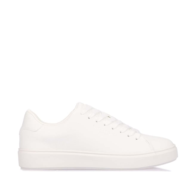 Duck and Cover Kremes Trainers in white.- PU leather upper.- Lace up fastening.- Thick flat laces.- Branded tongue label.- Embossed side branding.- Durable sole.- Ref: DC2V124729WHT