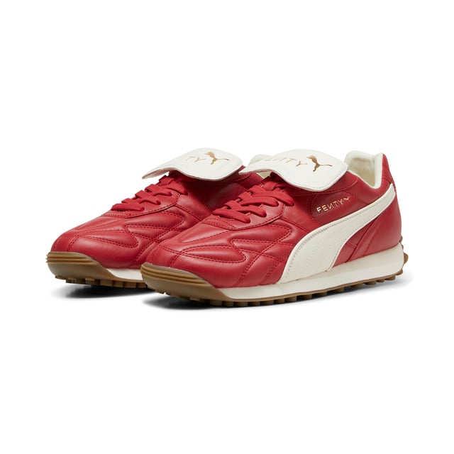 PRODUCT STORY: The newest FENTY x PUMA Avanti by Rihanna is reinvented with premium leather, touches of gold, and retro gum soles. Inspired by football legends, this Avanti is worn by Romeo Beckham and many others in the latest FENTY x PUMA campaign. DETAILS: Oil-treated leather on upper, which wears over time; Lace closure; Foam wedge midsole; Dark gum outsole; FENTY x PUMA co-branding details.