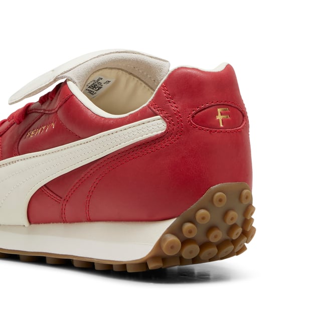 PRODUCT STORY: The newest FENTY x PUMA Avanti by Rihanna is reinvented with premium leather, touches of gold, and retro gum soles. Inspired by football legends, this Avanti is worn by Romeo Beckham and many others in the latest FENTY x PUMA campaign. DETAILS: Oil-treated leather on upper, which wears over time; Lace closure; Foam wedge midsole; Dark gum outsole; FENTY x PUMA co-branding details.