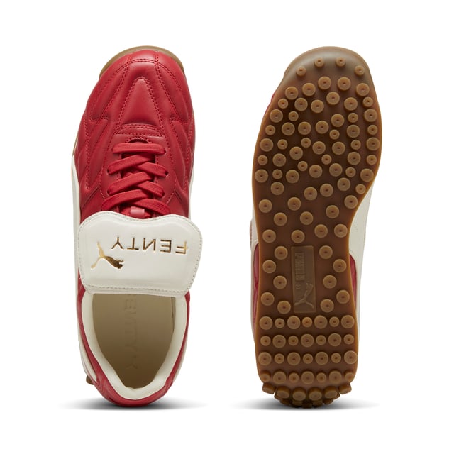 PRODUCT STORY: The newest FENTY x PUMA Avanti by Rihanna is reinvented with premium leather, touches of gold, and retro gum soles. Inspired by football legends, this Avanti is worn by Romeo Beckham and many others in the latest FENTY x PUMA campaign. DETAILS: Oil-treated leather on upper, which wears over time; Lace closure; Foam wedge midsole; Dark gum outsole; FENTY x PUMA co-branding details.