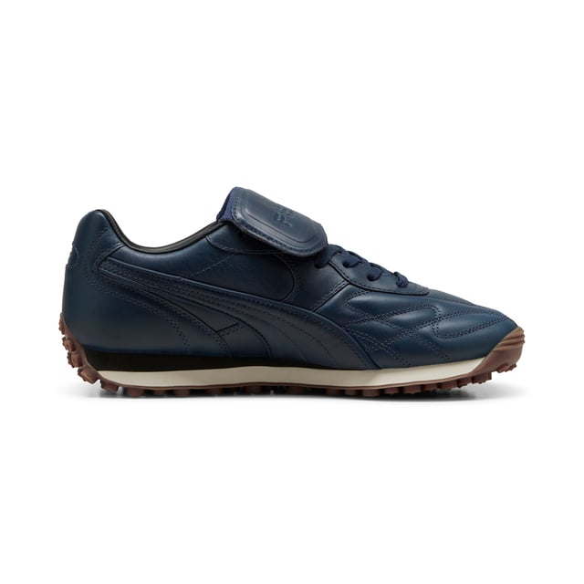 PRODUCT STORY: The newest FENTY x PUMA Avanti by Rihanna is reinvented with premium leather, touches of gold, and retro gum soles. Inspired by football legends, this Avanti is worn by Romeo Beckham and many others in the latest FENTY x PUMA campaign. DETAILS: Oil-treated leather on upper, which wears over time; Lace closure; Foam wedge midsole; Dark gum outsole; FENTY x PUMA co-branding details.