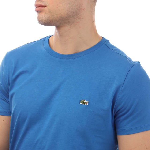 Men's Crew Neck Pima Cotton Jersey T-shirt Pima Cotton jersey Crew neck Regular fit Transfer branding on neckband lining Embroidered Green Crocodile branding on chest