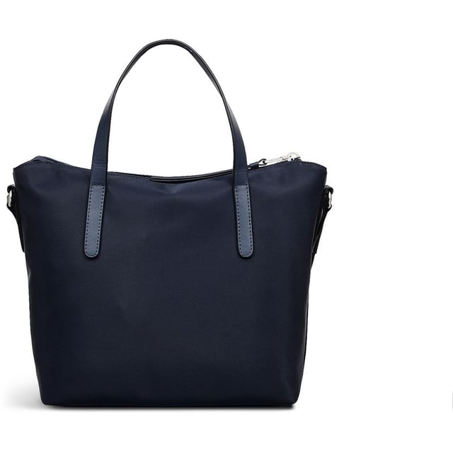 Womens blue Radley filey avenue handbag, manufactured with polyester. Featuring: top zip closure, gold hardware, adjustable shoulder strap, front pocket and height 24cm x width 30cm x depth 9cm.