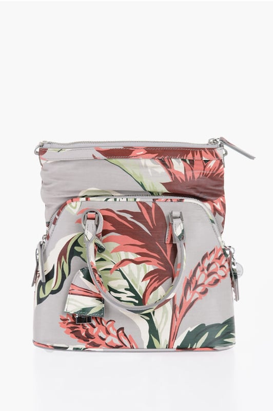Fiebre de las flores, Primavera-Verano, Estampado, Verde, Hecho en Italia, Bolso, Bolso de hombro, Estampado, SAN VALENTÍN, LxAlxAn: 26x27x13cm
