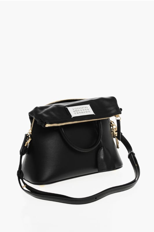 Negro, Cierre de cremallera, Bolsillo interior, Bandolera ajustable, Bandolera extraíble, Piel, Hecho en Italia, Casual, Primavera-Verano, Bolso de mano, LxAlxAn: 26x26x12cm