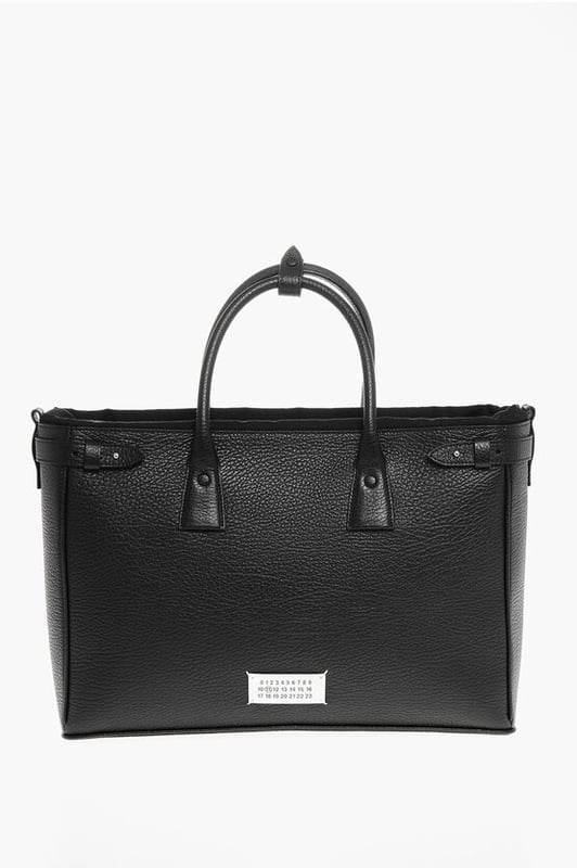 Casual, Hecho en Italia, Primavera-Verano, Negro, Bandolera ajustable, Bandolera extraíble, Piel, Bolso de mano, LxAlxAn: 43x39x9cm