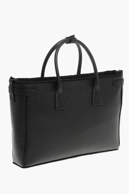 Casual, Hecho en Italia, Primavera-Verano, Negro, Bandolera ajustable, Bandolera extraíble, Piel, Bolso de mano, LxAlxAn: 43x39x9cm